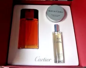 ❤️ Must Cartier,coffret prestige EDT 3.4oz.100 ml.bath caviar and dry body oil - Picture 1 of 7