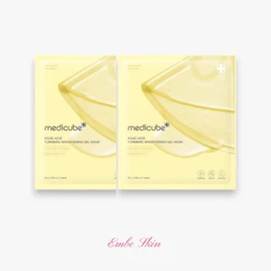 Medicube Kojic Acid Turmeric Brightening Gel Mask 40ml x 2, Pack of 2 - Picture 1 of 8