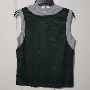 Basic Editions Activewear Jersey Shirt Boys Sz 10/12 Sleeveless Green Gray Tank - Picture 1 of 6