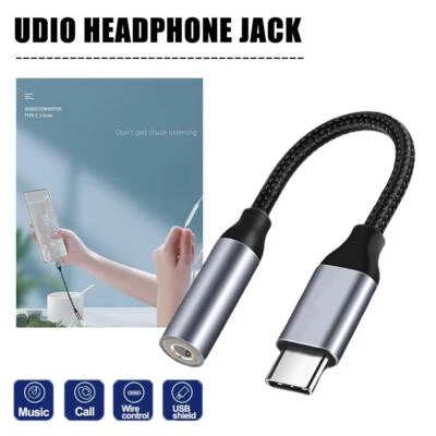 Adattatore USB Tipo C a 3,5mm AUX Audio Cuffie Jack Dispositivi per Android 丨DE - Immagine 1 di 4