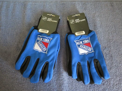 TWO (2) PAIR OF NEW YORK RANGERS, UTILITY GLOVES FROM FOREVER COLLECTABLE Cover
