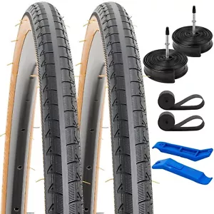 2-PCS 700C Road Bike Tires 700x28C/28-622 28x1 5/8x1 1/8 and 700C Heavy Duty ... - Picture 1 of 8