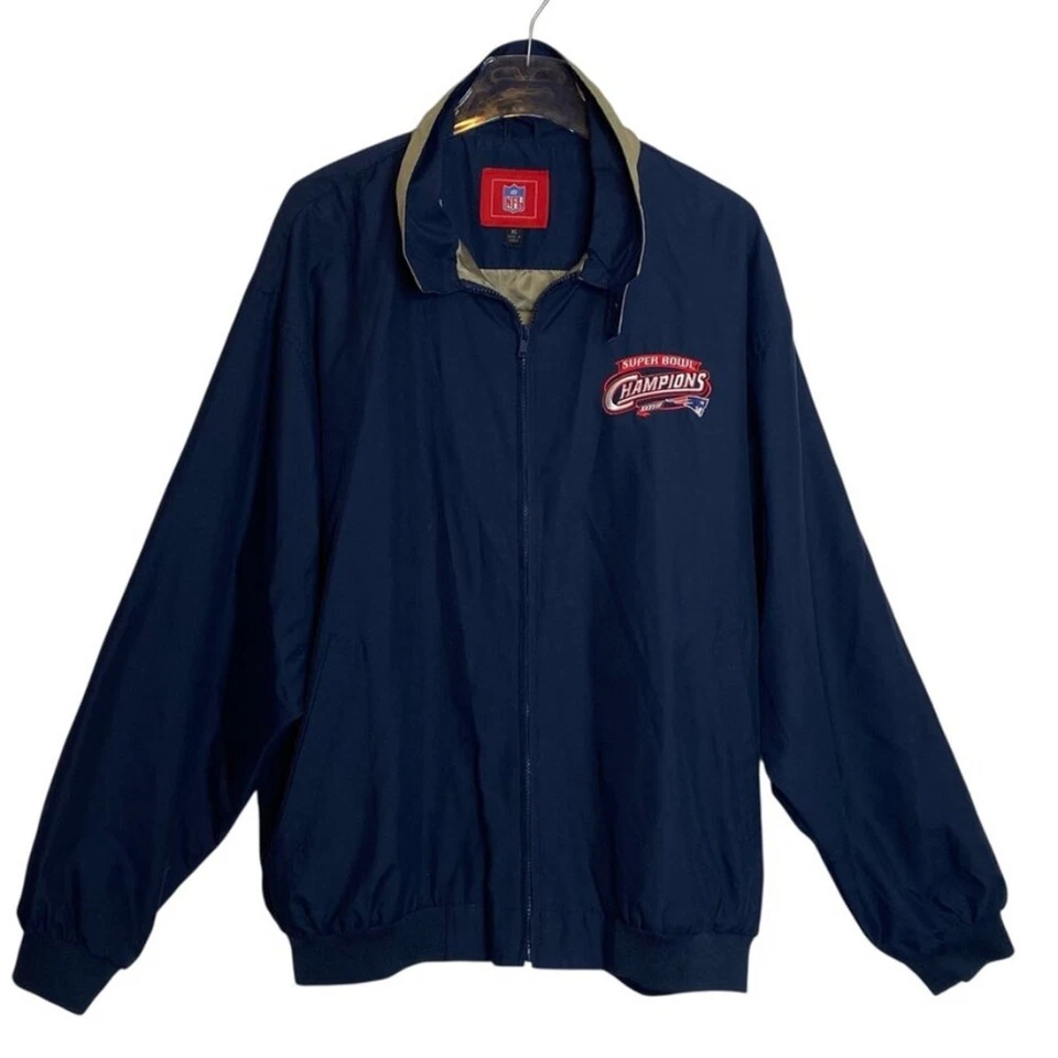 NFL 超级碗风衣 XXXVIII 2004 男式 XL 码 — 第 1/4 张图片