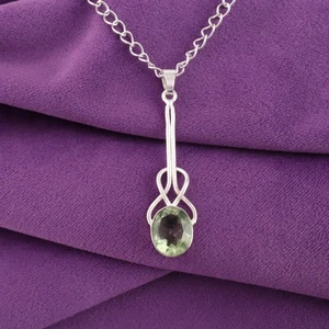 Amethyst Gemstone 925 Sterling Silver Jewelry Handmade Pendant Gift For Her - Picture 1 of 3
