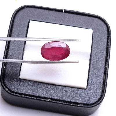 Piedra preciosa suelta de corte ovalado rojo vivo rubí natural de Mozambique de 9,60 quilates 14,49 mm x 9,70 mm Foto 1 de 4
