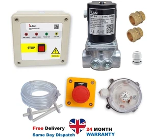 Sistema de bloqueo de gas iLAN kit menor que incluye válvula solenoide de gas 3/4" (22 mm) - Imagen 1 de 7