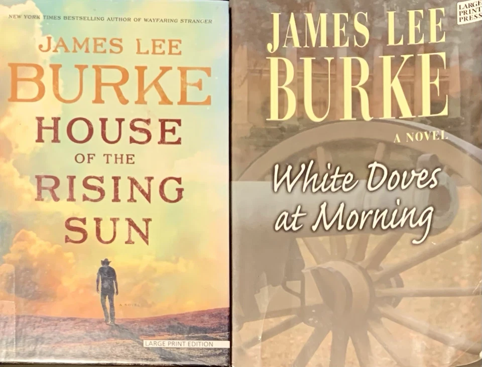 LARGE Print 2 LP- 1 hc/1 sc James Lee BURKE white doves rising sun - Image 1 of 3