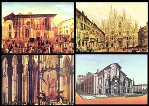 VATICANO 1986 Duomo di Milano, 4 cartoline postali nuove - Imagen 1 de 1