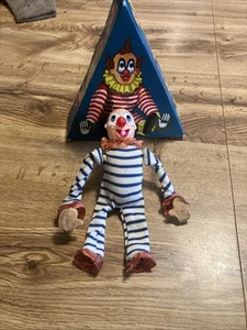 TUMBLING CIRCUS CLOWN VINTAGE WIND UP TOY CLARABELL WITH ORIGINAL BOX - Picture 1 of 4