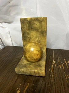 UN SUJETALIBROS DE BOLAS DE MÁRMOL O ALABASTRO "HIMARK ITALY" DE COLECCIÓN, tamaño 3x5,5 - Imagen 1 de 3