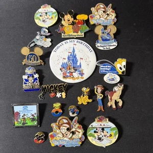 Lot of 19 Disney Vintage Pinbacks Pins Commemorative Pins Vintage 2000s! Florida - Picture 1 of 11