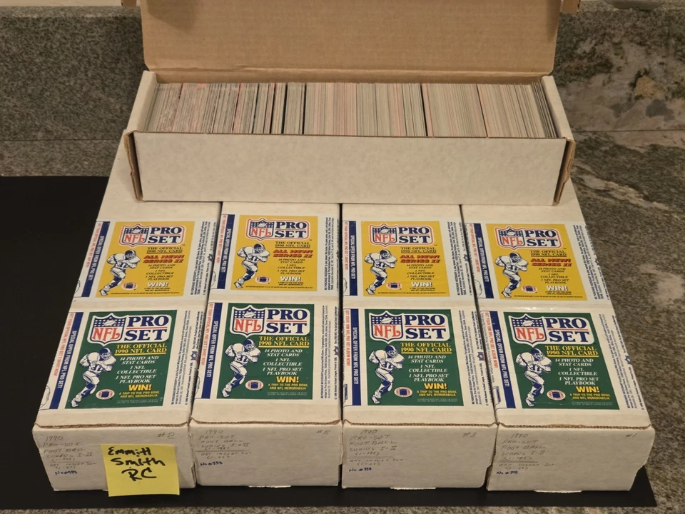 Lote de (5) conjuntos completos parciales de fútbol americano Pro Set 1990 - 794 de 801 + MVP + tema Foto 1 de 1