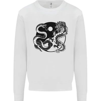 AWDIS Yin Yang Drachen Japan Japanisch Kinder Sweatshirt Pullover