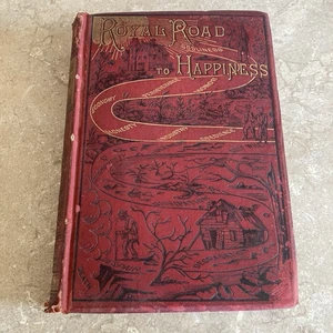 1882 Royal Road to Happiness John Warner Barber antike bildhafte Stoff-Fabeln - Bild 1 von 18