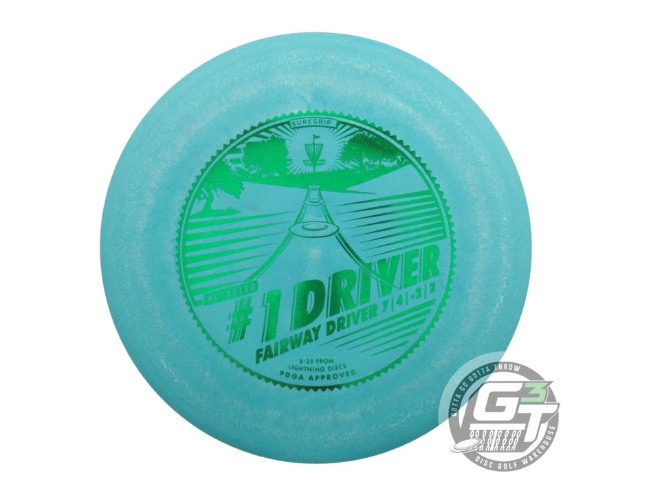 NEW Lightning SureGrip [RETOOL] #1 Driver 176g Teal Green Foil Driver Golf Disc - Image 1 of 1