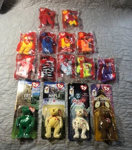 Ty Teenie Beanie Babys 2004 McDonalds 25 Jahre Bären fast komplettes Set - Bild 1 von 9
