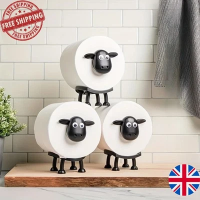 3Pcs Funny Sheep Toilet Paper Holder Quirky Bathroom Decor Loo Roll Storage New