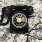Old Rotary Telephone Black Heavy Western Electric 4 Prong End Vintage