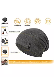 HASAGEI Slough Beanie Hat, unisex Jersey Skull cap, Thin Flexible Hat - Picture 1 of 5