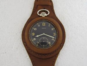 ZENITH D-H Wehrmacht German Officer WW2 Vintage 1939-1945 Swiss Men Pocket Watch