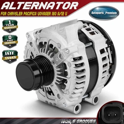 Alternador para Chrysler Pacifica Voyager 180 A/12 voltios polea desacopladora de 6 ranuras Foto 1 de 4