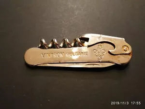 Cuchillo de bolsillo plegable vintage 1 hoja, abridor de botellas, destornillador, década de 1970 - Imagen 1 de 8