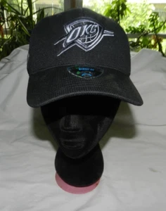 OKC Thunder Embroidered Logo NBA Black Fitted M Hat Ballcap - Picture 1 of 12