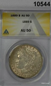 1889 MORGAN SILVER DOLLAR ANACS CERTIFIED AU50! #10544 - Picture 1 of 3
