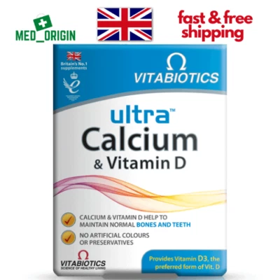 Vitabiotics Ultra Calcium & Vitamin D For Bones And Teeth - 30 Tablets