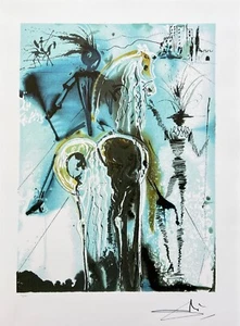 Salvador Dali Dalinean Horses Don Quixote Facsimile Signed Ltd Ed Lithograph Art - Picture 1 of 7