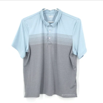 Kirkland Signature Mens Polo Shirt 2XL Short Sleeve Performance Golf Blue Gray - Image 1 of 4