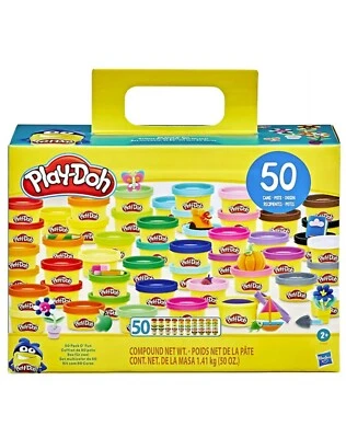 Play-Doh 50 Pack O' Fun Modelado Compuesto Con 25 Colores Diferentes, 50 Latas Asst Foto 1 de 4