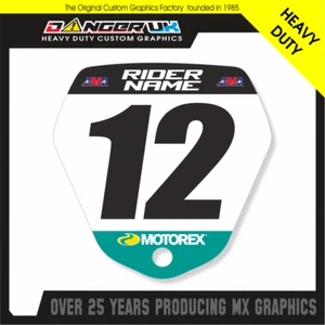 REVVI 12" 16" 16 PLUS 12 16 INCH CUSTOM FRONT NUMBER BOARD GRAPHIC STICKER DECAL - Picture 1 of 4
