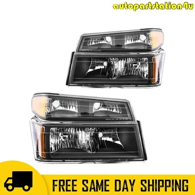 Headlights Assembly Headlamp Lamps For Chevy Colorado 2004-2011 2012 Canyon Foto 1 de 4
