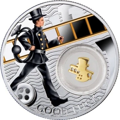 Chimney Sweep Symbols of Luck 1/2 oz Proof Silver Coin 1$ Niue 2014 - Image 1 of 2