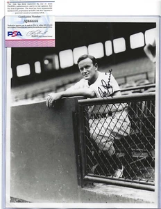 Joe Cronin Boston Red Sox Baseball HOFer Autographed 8x10 B&W Photo PSA COA - Picture 1 of 1