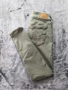 Pantalones de jegging American Eagle Super Stretch X para mujer talla 4 verdes - Imagen 1 de 15