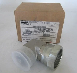 (NEW) Parker Hydraulic Swivel Nut Elbow SEAL-LOK-S ST THD 24C6LO-S - Picture 1 of 11