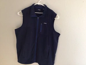 Chaps Sport Mens 2XLT Full-Zip Vintage Vest Jacket Blue (3) Pockets - Picture 1 of 9