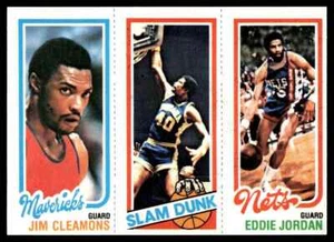 1980-81 Topps Eddie Jordan/James Edwards/Jim Cleamons #157/261/63 - Imagen 1 de 2