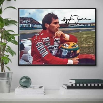 AYRTON SENNA MCLAREN Autografo ARTWORK CORNICE COLLEZIONE  FORMULA 1 MOTORI - Immagine 1 di 4