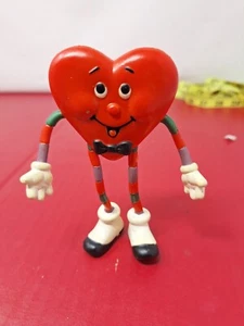 Vintage GGI Valentine Herz Biegefigur anthropomorph gestreift - Bild 1 von 3