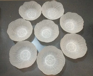 Vintage Kunststoff Kohlblatt Design Menge 8 Schüsseln Berman Ind Fairfield OH  - Bild 1 von 12