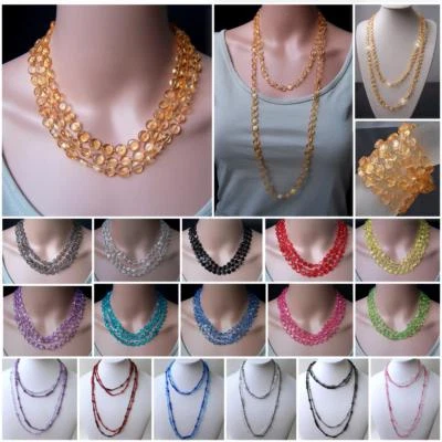 Wickelkette Perlenkette Halskette Kette Perlen Modeschmuck Schmuck Damen VZ6# - Bild 1 von 4