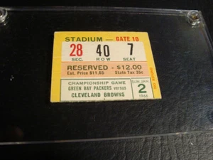 1966 Green Bay Packers Championship Game Ticket Stub - Picture 1 of 2