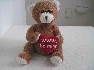 Prima Creations OSO DE PELUCHE MARRÓN con BE MINE RED HEART 9" Peluche Relleno Suave  - Imagen 1 de 2