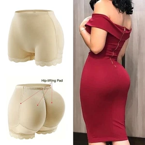 Hip Enhancer Fake Ass Knickers 4 Padded Removable Butt Lifter Bum Shaper Panties - Picture 1 of 13