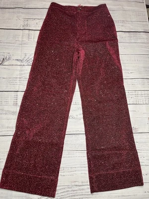 Nova calça XS Buru vermelha cintilante - Imagem 1 de 4