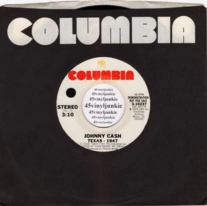 Johnny Cash NM promo 45 rpm "Texas - 1947" on Columbia Records - Picture 1 of 2