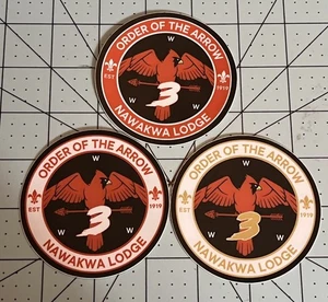 NAWAKWA LODGE 3 HERZ VON VIRGINIA RAT AUFKLEBER DECALS PFADFINDER ORDEN PFEIL - Bild 1 von 1